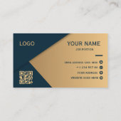 Modern Professional Visiting Card with QR Code 名刺 (裏面)