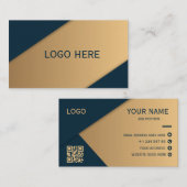 Modern Professional Visiting Card with QR Code 名刺 (正面/裏面)