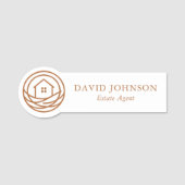 Modern Professional Warm Real Estate Agent 名札 (正面)