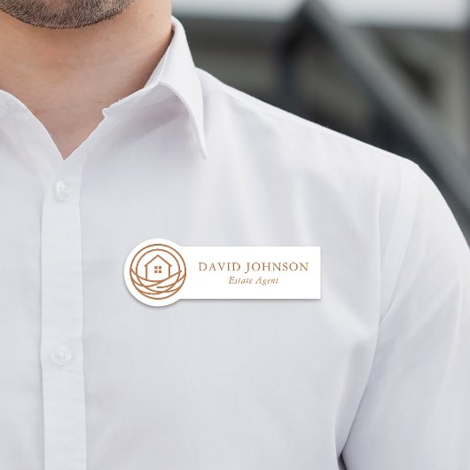 Modern Professional Warm Real Estate Agent 名札