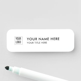 Modern Promotional Business Logo Classic Name Tag 名札