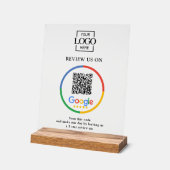 Modern Promotional Google Reviews QR Code Business アクリルサイン (傾斜)