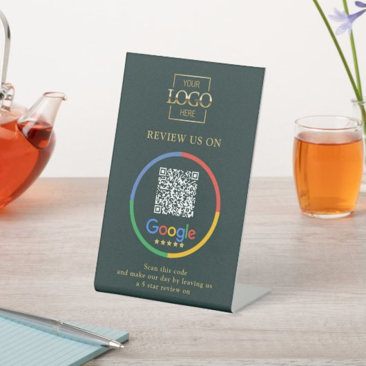 Modern Promotional Google Reviews QR Code Business 台座サイン (インサイチュ)