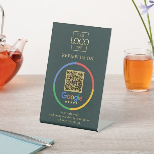 Modern Promotional Google Reviews QR Code Business 台座サイン (インサイチュ)