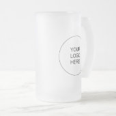 Modern Promotional Upload Your Own Logo to フロストグラスビールジョッキ (正面右)