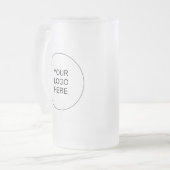 Modern Promotional Upload Your Own Logo to フロストグラスビールジョッキ (正面左)