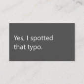 Modern Proofreader Freelance Grey White Minimalist 名刺 (正面)