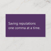 Modern Proofreader Freelance Minimalist  名刺 (正面)