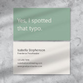 Modern Proofreader Freelance Writing 名刺