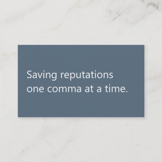 Modern Proofreader Freelancer Minimalist  名刺 (正面)