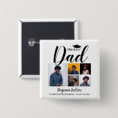 Modern Proud Dad | 5 枚の写真入り卒業Tシャツ 缶バッジ (正面&裏面)