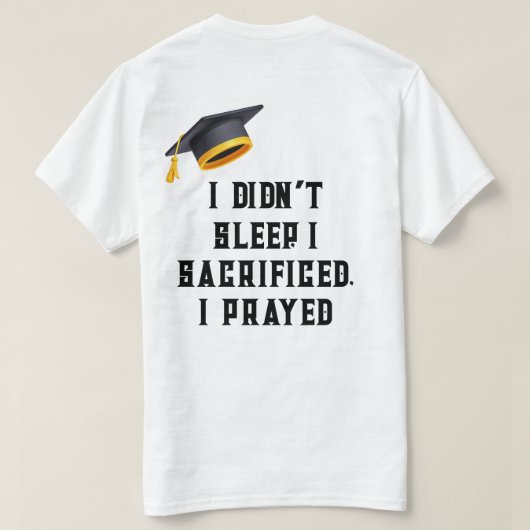 Modern Proud Mom | 3 Photo Graduation T-Shirt  Tシャツ (デザイン裏面)