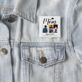 Modern Proud Mom | 5 枚の写真が入る卒業 T シャツ 缶バッジ (インサイチュ)