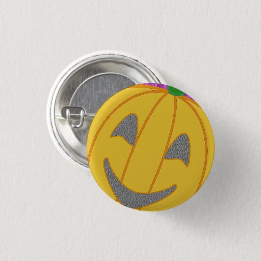 Modern Pumpkin Button 缶バッジ (正面&裏面)