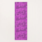 Modern Pumpkin on Purple Geometric Yoga Mat ヨガマット (裏面)