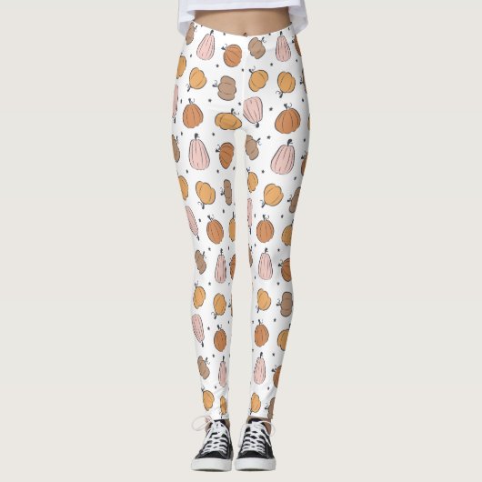 Modern Pumpkin Pattern - Leggings レギンス (正面)