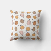 Modern Pumpkin Pattern - Throw Pillow クッション (裏面)