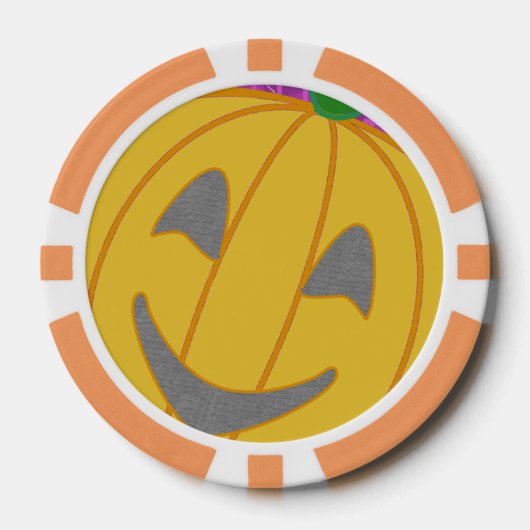 Modern Pumpkin Poker Chip ポーカーチップ (正面)