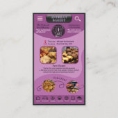 Modern Purple Bakery Branding Custom Logo QR Code 名刺 (正面)