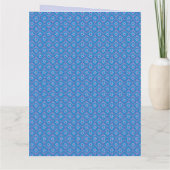 Modern Purple & Blue Squares With Flowers Birthday カード (裏面)