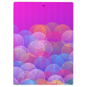 Modern Purple Bubbles Geometric Personalised クリップボード (裏面)