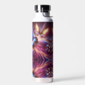 Modern Purple Butterfly ウォーターボトル (左面)