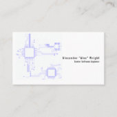Modern Purple Circuit Board Software Engineer 名刺 (正面)