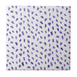 Modern Purple Dots Fun Spots Ceramic Tile タイル