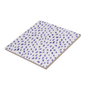 Modern Purple Dots Fun Spots Ceramic Tile タイル (側面)