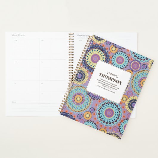 Modern Purple Geometric Planner | Personalized プランナー手帳 (ディスプレー)