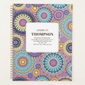 Modern Purple Geometric Planner | Personalized プランナー手帳 (正面)