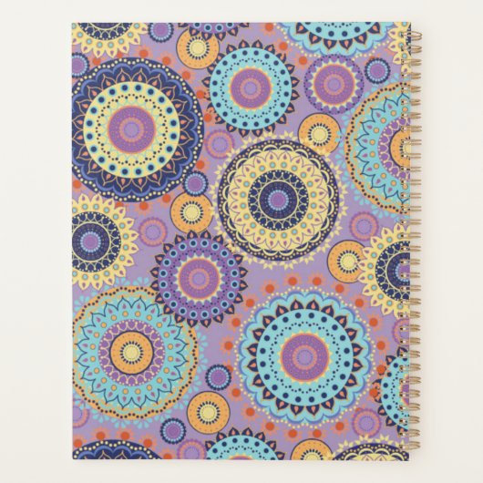 Modern Purple Geometric Planner | Personalized プランナー手帳 (裏面)