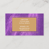  Modern Purple Gold  Business Card 名刺 (裏面)
