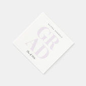 Modern Purple Graduation Napkin  スタンダードカクテルナプキン (角)