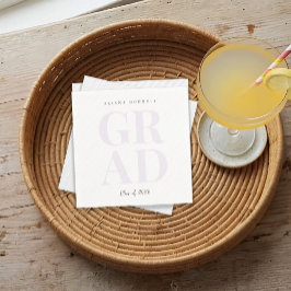 Modern Purple Graduation Napkin スタンダードカクテルナプキン