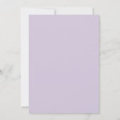 Modern Purple Lavender Watercolor Wedding  招待状 (裏面)