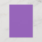 Modern Purple Line Art Flo QR Code Wedding Website エンクロージャーカード (裏面)