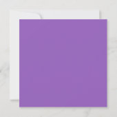 Modern Purple Line Art Floral Wedding Invitation 招待状 (裏面)