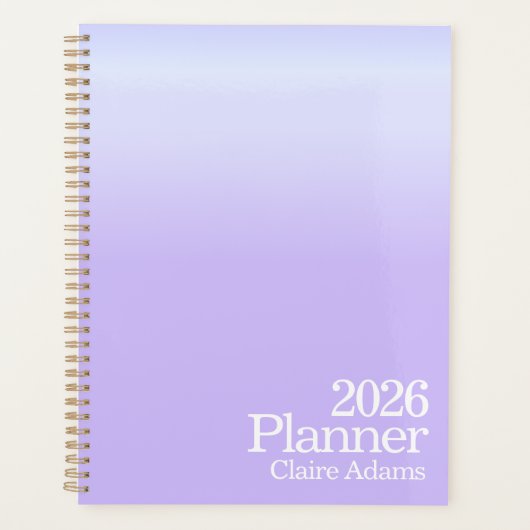 Modern Purple Ombre Planner プランナー手帳 (正面)