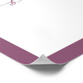 Modern Purple Roses 60th Birthday Welcome ポスター (角)