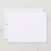 Modern Purple Shadow Name Personalized Note Card セーブザデート (裏面)