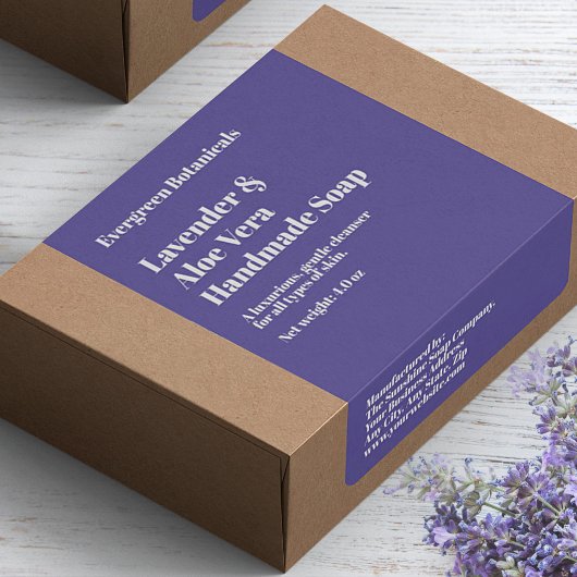 Modern Purple Soap Packaging Label ラベル