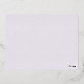 Modern Purple Stripes Wedding Foil Enclosure Card 箔招待状ポストカード (裏面)