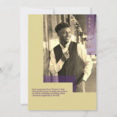 Modern Purple Typography Grad Party Photo 招待状 (裏面)