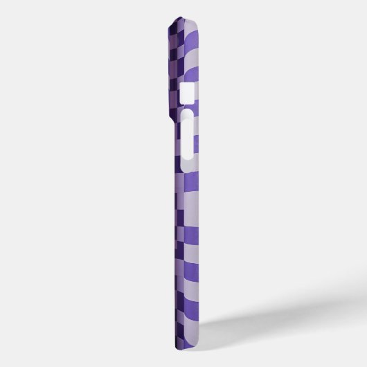 Modern Purple & White 3D Wave Phone Case - Elegant Case-Mate iPhoneケース (裏面 / 左)