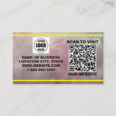 Modern QR Business Card – Marble Style 名刺 (正面)