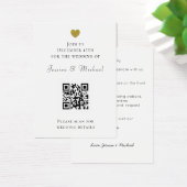 Modern QR Code All in One White Wedding Invitation (デスク)