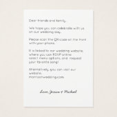 Modern QR Code All in One White Wedding Invitation (裏面)