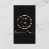 Modern QR Code Black Gold 名刺 (裏面)