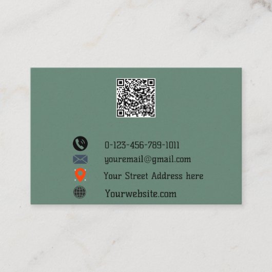 “Modern QR Code Business Card”  名刺 (正面)